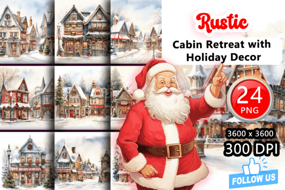 Download Rustic Cabin Retreat with Holiday Decor - Premium Resources