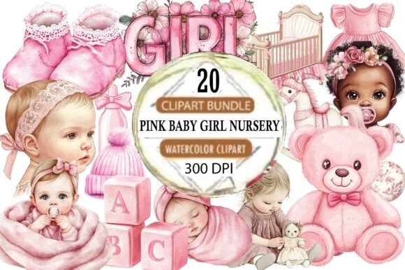 Download Pink Baby Girl Nursery Clipart - Pink Collection