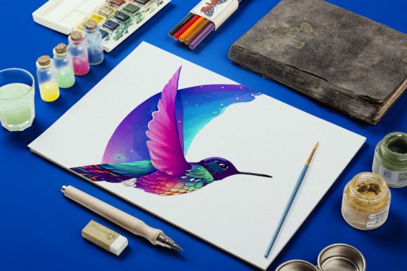 Download Beautiful Cute Hummingbird Illustration - Bird illustration Collection