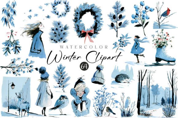 Download Watercolor Winter Clipart Collection - Watercolor winter Collection
