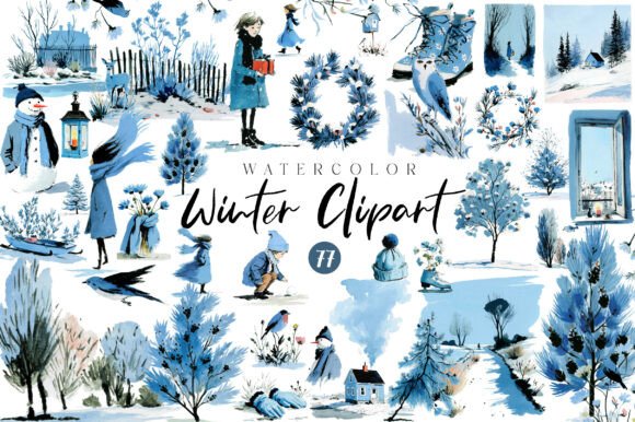 Download Watercolor Winter Clipart Collection - Watercolor winter Collection
