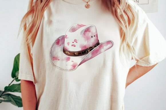 Download Pink Watercolor Cowboy Hat Png - Pink Collection