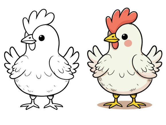 Download Cartoon Chicken Bird Illustration Animal - Bird illustration Collection